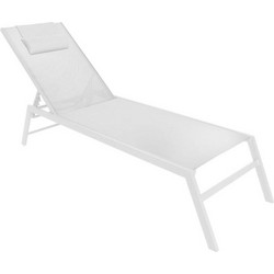 Ξαπλώστρα Αλουμινίου Kiara με Ύφασμα Textilene Μπεζ 196x62x35εκ.Κωδικός: 152-000013