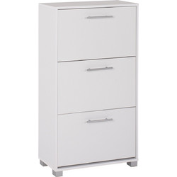 HomeMarkt Davina Παπουτσοθήκη Ξύλινη Λευκή Μ62xΠ24xΥ110cm HM2221.05