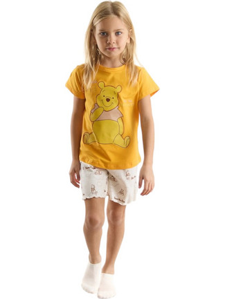 Πιτζάμα για κορίτσι με βερμούδα Winnie the Pooh Disney WP20966-Πορτοκαλί