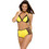 Marko Bikini Set Τριγωνάκι Ψηλόμεσο Boxer Κίτρινο M-551-128613