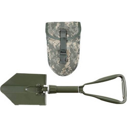 MFH Folding Spade 3-Part w/ US Pouch - Olive