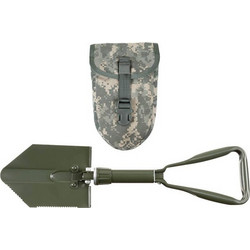 MFH Folding Spade 3-Part w/ US Pouch - Olive