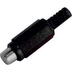 Θηλυκό Βύσμα Καλωδίου RCA ID5mm - Μαύρο 01.099.0045