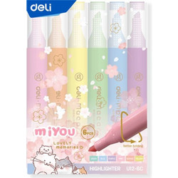 Deli Υπογραμμιστής Miyou Macaron 6Τμχ (231.994493)