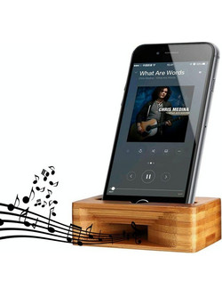 HQ-J101 Universal Bamboo Phone Desktop Stand Holder for Smart Phones within 5.5 inches (OEM)