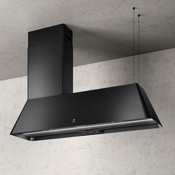 Elica Ikona Maxxi Pure Απορροφητήρας Νησίδα-Οροφής 120cm Μαύρος