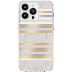 Case-Mate Pearl Stripes MagSafe - Case decorated with mother-of-pearl for iPhone 14 Pro Max (Pearl Stripes)