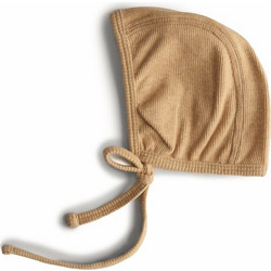 Mushie Σκουφάκι Ribbed Bonnet - Mustard Melange
