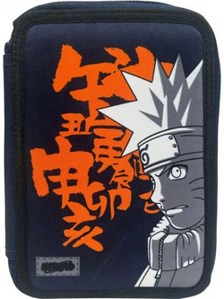 Gim Naruto Letters Κασετίνα Γεμάτη με 2 Θήκες Μπλε 369-01100