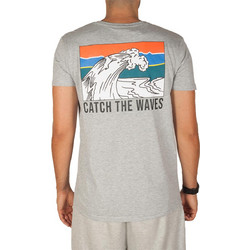 Sublevel T-shirt Catch The Waves Grey Melange Z21274-GR