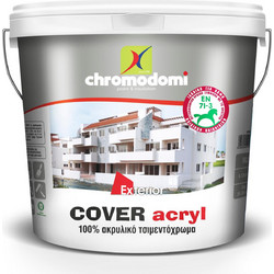 Chromodomi Cover Acryl Τσιμεντόχρωμα Λευκό 9lt