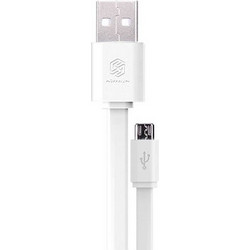 NILLKIN Καλώδιο Φόρτισης Συγχρονισμού MICROUSB για Android Smartohones, Tablets 1.2M - MAYΡO ΛΕΥΚΟ ΜΠΛΕ ΓΚΡΙ - ΛΕΥΚΟ