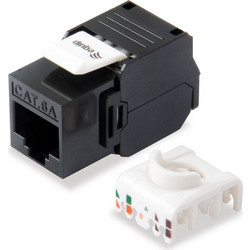 Cat.6A Unshielded Keystone Jack Set 8pcs Toolfree Equip