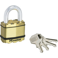 Master Lock - M5BEURD Λουκέτο από ενισχυμένο ατσάλι με μπρούτζινο φινίρισμα - Λαιμός από κράμα Βόριου με 4 κλειδιά (M5BEURD)