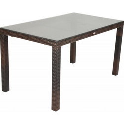 Homeplus Vienna Ορθογώνιο Τραπέζι Κήπου Rattan Καφέ 200x70x74cm 01.02.0942
