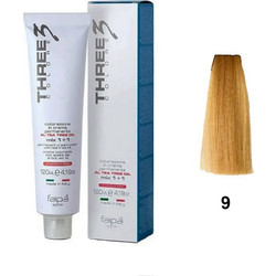 Faipa Three Color 9 Ξανθό Πολύ Ανοιχτό Μόνιμη Βαφή Μαλλιών 120ml