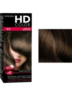 Farcom HD Color 7.9 Ξανθό Μπέζ Μόνιμη Βαφή Μαλλιών 60ml