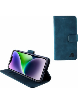 Lime Θηκη Iphone 14 Plus 6.7'' Essential Magnet Book Stand Clip Dark BLUE