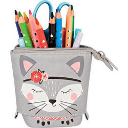 Herlitz Standing Kitty Κασετίνα Γκρι 50043675