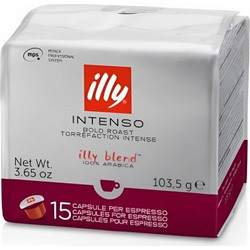 Illy Κάψουλες Espresso Intenso Bold Roast Συμβατές με Μηχανή Mitaca MPS 15τμχ