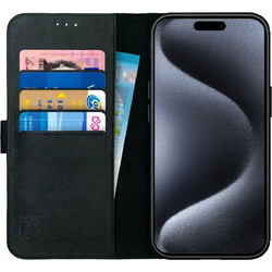 Rosso Deluxe Θήκη Πορτοφόλι Black (iPhone 15 Pro)