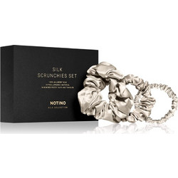 Notino Silk Collection Scrunchie Set σετ μεταξωτά λαστιχάκια για τα μαλλιά απόχρωση Cream