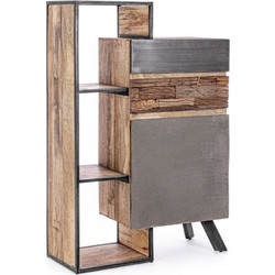 Bizzotto Manchester Ντουλάπι Μεταλλικό/Ξύλινο Mango 90x40x140