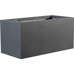 Supergreens Γλάστρα Πήλινη Ορθογώνια Solid Μαύρη S 50x20x20 εκ