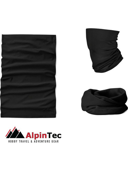 AlpinTec Coolmax UV Πολυχρηστικό Περιλαίμιο (C18-CL-BL) Ολόμαυρο