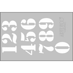 Stencil Artdeco A4 21x29,7cm Numbers 212