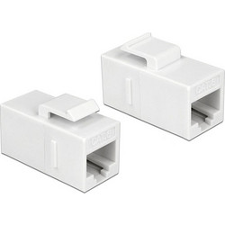 DELOCK Keystone module RJ45 86379 θηλυκό σε θηλυκό Cat 6 UTP σε λευκό χρώμα - 86379