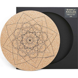 Simply Analog Cork Turntable Platter Mat (Geo Printed)
