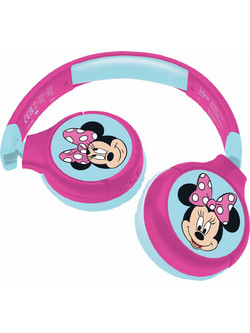 Lexibook Disney Minnie Mouse Ενσύρματα & Ασύρματα Bluetooth Παιδικά Ακουστικά On Ear Ροζ Γαλάζια