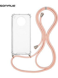Θήκη Σιλικόνης με Κορδόνι Sonique Armor Clear Honor 50 Lite / Nova 8i Ροζ