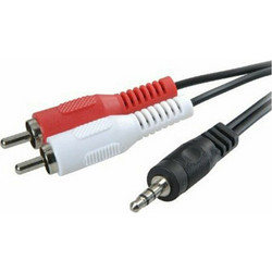 Καλώδιο Ήχου Jack σε 2 RCA 3GO CA101 (2 m) Μαύρο