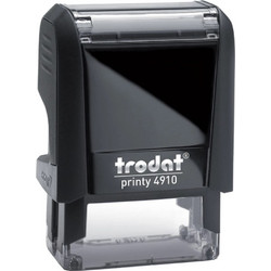 Σφραγίδα TRODAT 4910 Printy 4.0 Μαύρο Σώμα με Ταμπόν - Μελάνι Μαύρο διαστ 26x9 mm 47475