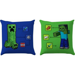 Μαξιλάρι Minecraft Μπλε Πράσινο 35 x 35 cm Τετράγωνο