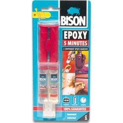 Bison Epoxy 5 Minutes Εποξική Κόλλα 2 Συστατικών Διάφανη 24ml 66638