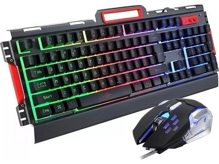 DS-A01 Σετ Gaming Πληκτρολόγιο RGB Black