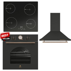 Σετ Εντοιχιζόμενος Φούρνος Thermogatz TGS 5522 BL RUSTIC με Εστία TGS 6040 GL και Απορροφητήρα TGS 950 BL RUSTIC