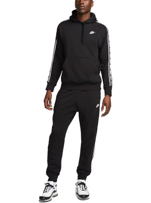 Nike Sportswear Ανδρικό Σετ Φόρμας Fleece με Λάστιχο Μαύρο FB7296-010
