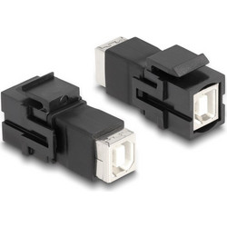 DELOCK Keystone module USB Type-B 86600, θηλυκό σε θηλυκό, μαύρο