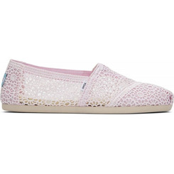TOMS 10019908 ALPARGATA LIGHT LILAC MOROCCAN CROCHET WOMEN SHOES