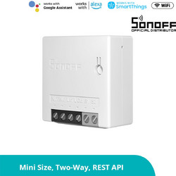 GloboStar(R) 80002 SONOFF MINIR2 - Wi-Fi Smart Switch Two Way Dual Relay (Upgraded)