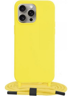Techsuit Crossbody Lanyard Back Cover Yellow (iPhone 15 Pro Max)