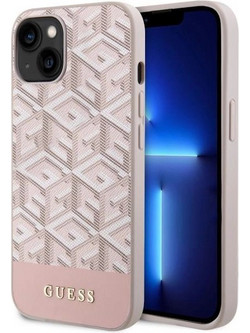 Guess GCube Stripes MagSafe Back Cover Pink (iPhone 14 Plus)
