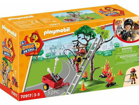 Playmobil Duck On Call Επιχείρηση Πυροσβεστικής Διάσωση Γάτας για 3-5 Ετών 70917