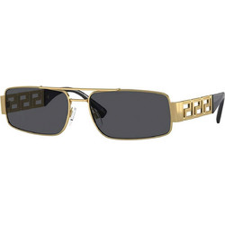 Versace VE2257 1002/87 Γυναικεία Γυαλιά Ηλίου Τετράγωνα Μεταλλικά Χρυσά με Μαύρο Polarized Φακό