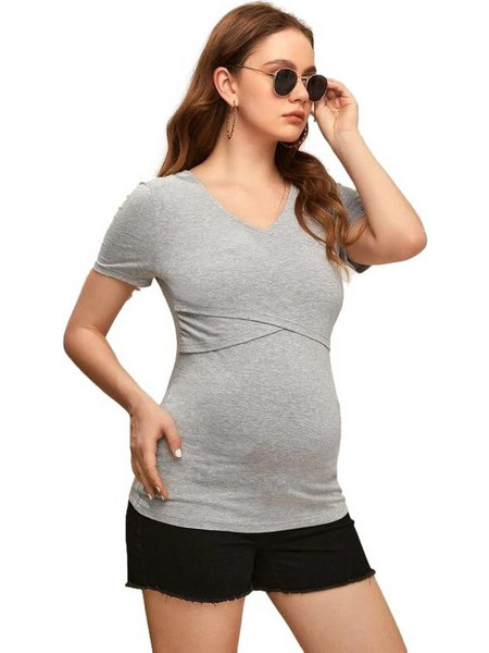 Κοντομάνικη Μπλούζα εγκυμοσύνης και θηλασμού...