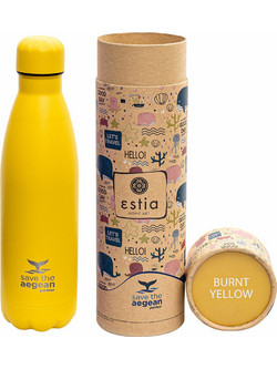 Estia Flask Lite Save The Aegean Burnt Yellow 500ml